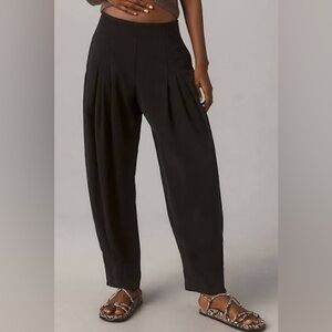 By Anthropologie Black Pleated Balloon Pants, size 2